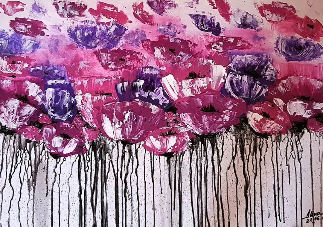 ArteDiAlina.com painting: grow in the snow